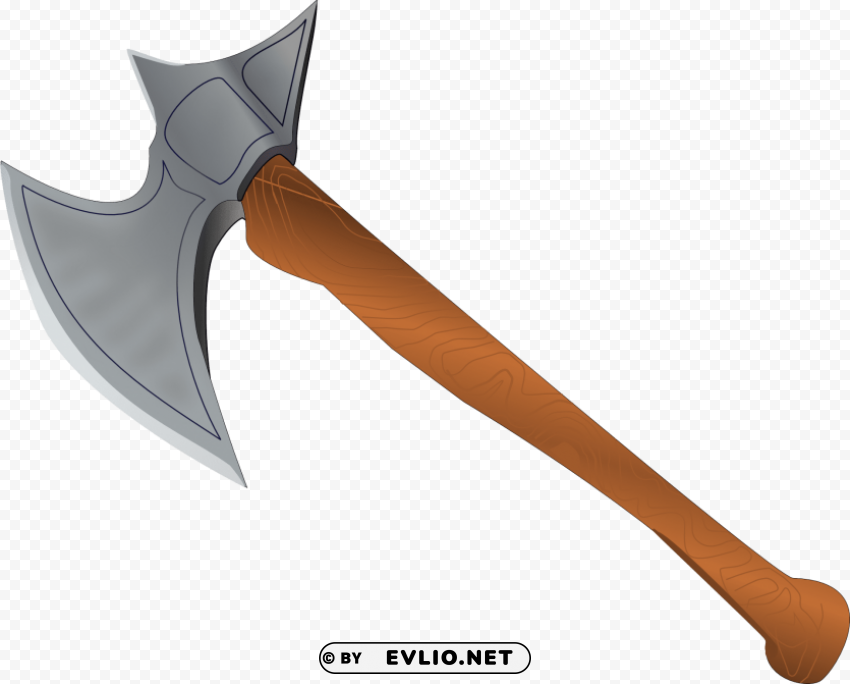cartoonish viking axe PNG Image with Isolated Graphic Element