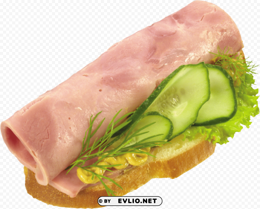 ham bread HighQuality PNG Isolated on Transparent Background