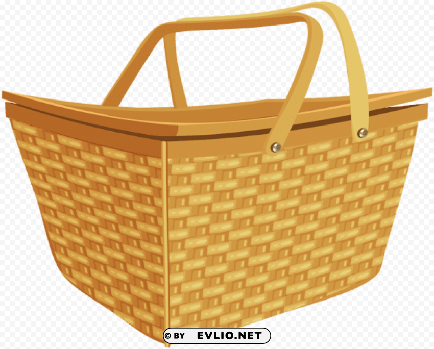 picnic basket PNG Image with Transparent Isolated Graphic