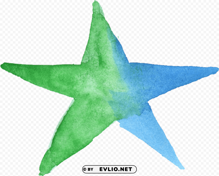 star watercolor PNG for Photoshop