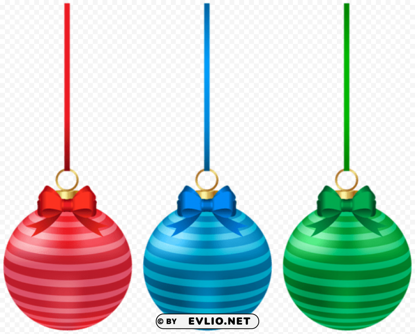 striped christmas ball set HighResolution Transparent PNG Isolation