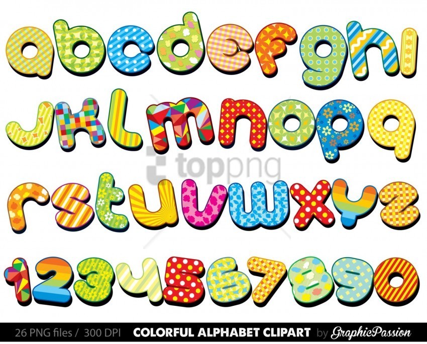 abc colors ClearCut Background PNG Isolation