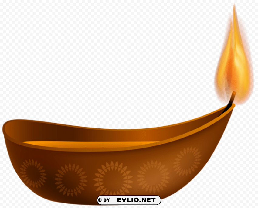 happy diwali candle Isolated Character on Transparent Background PNG
