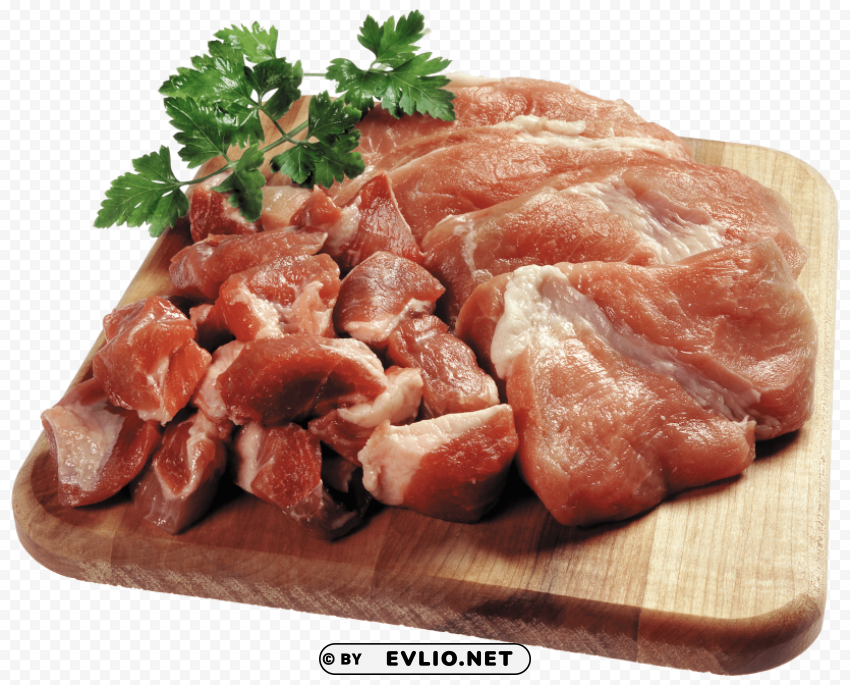 meat and parsley PNG Image Isolated with Clear Transparency