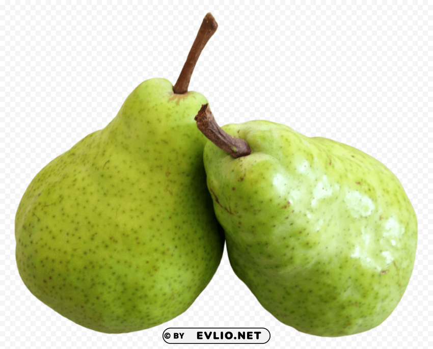 Pear Isolated Character in Transparent Background PNG