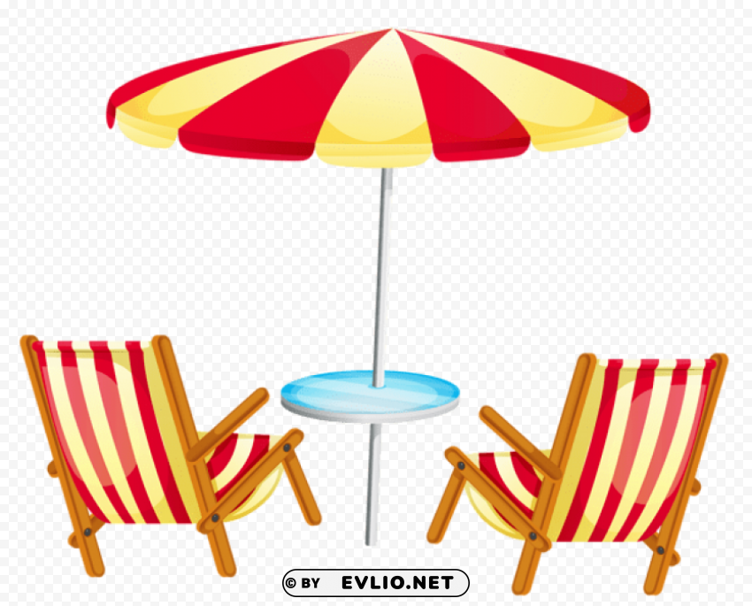  beach umbrella with chairs PNG images transparent pack