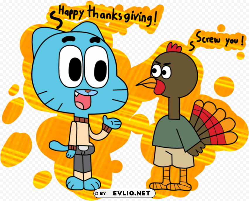 amazing world of gumball thanksgiving ClearCut PNG Isolated Graphic PNG transparent with Clear Background ID 3b33839d