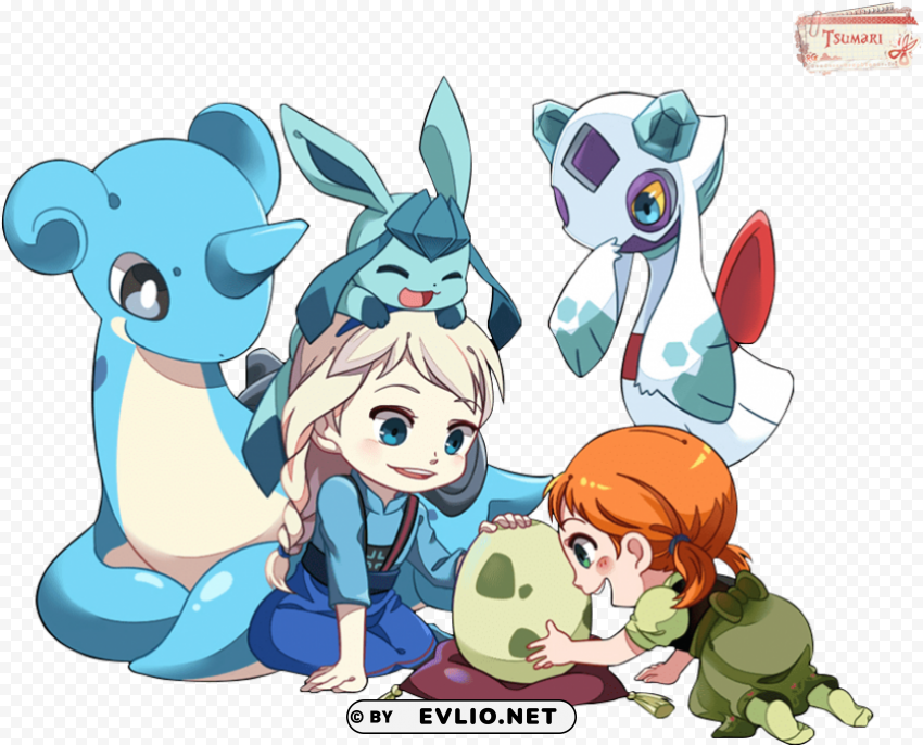 elsa frozen pokemon PNG Image Isolated on Clear Backdrop