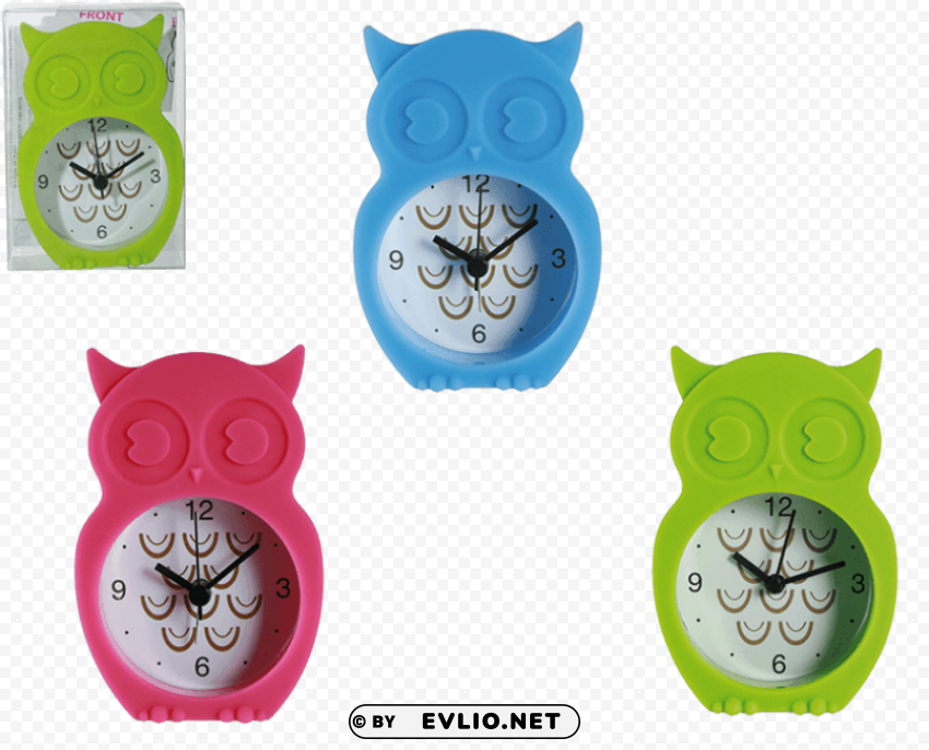 funny pets green owl alarm clock Clear background PNG images comprehensive package