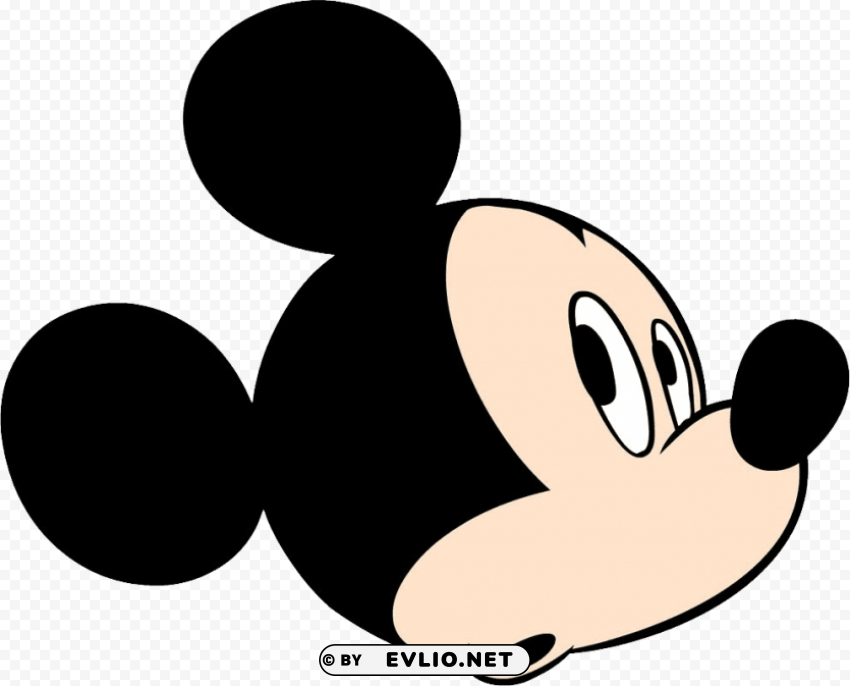 Mickey Mouse Head Transparent Background PNG Isolated Design