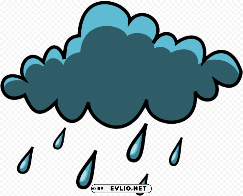 Rain Cloud Transparent PNG Isolated Graphic Design