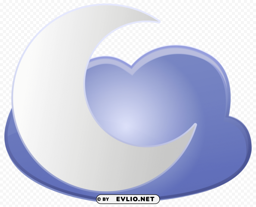 cloud and moon weather icon Free PNG download