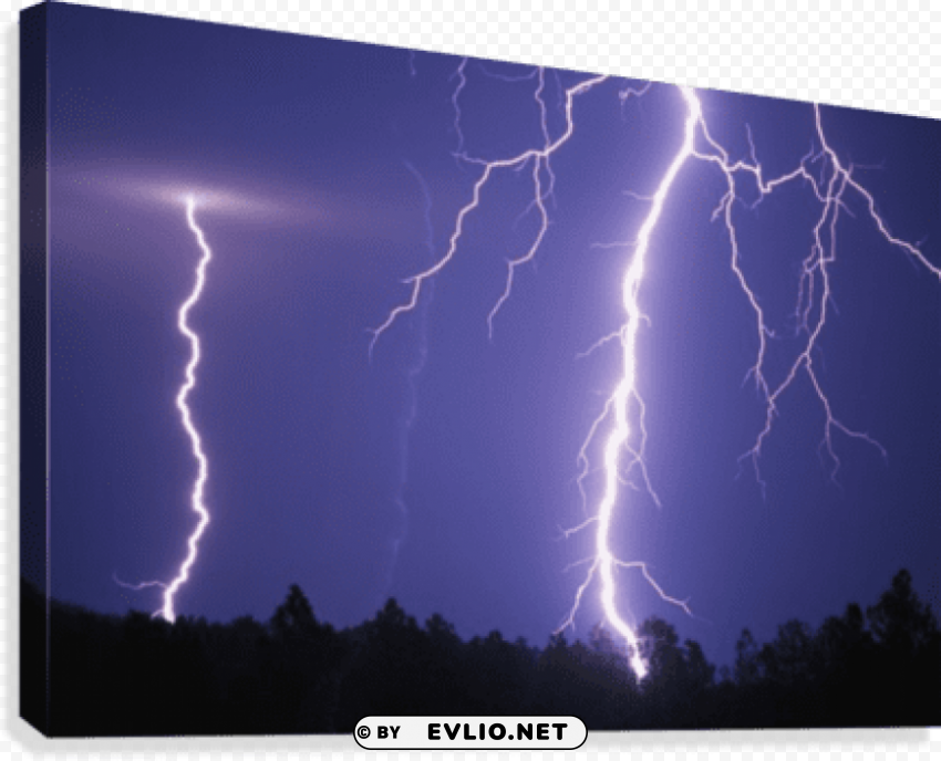 lightning sky art Isolated Subject with Transparent PNG