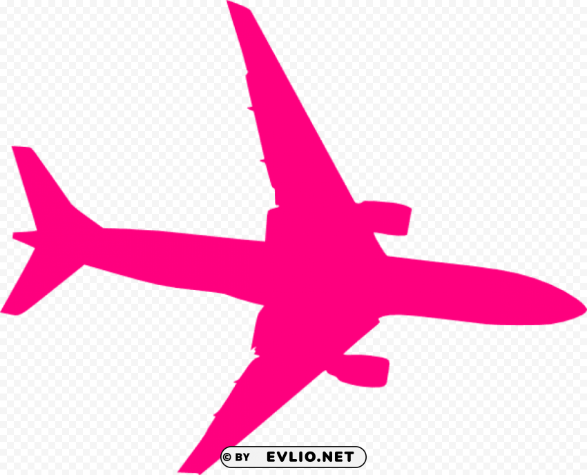 pink airplane Isolated Element on Transparent PNG