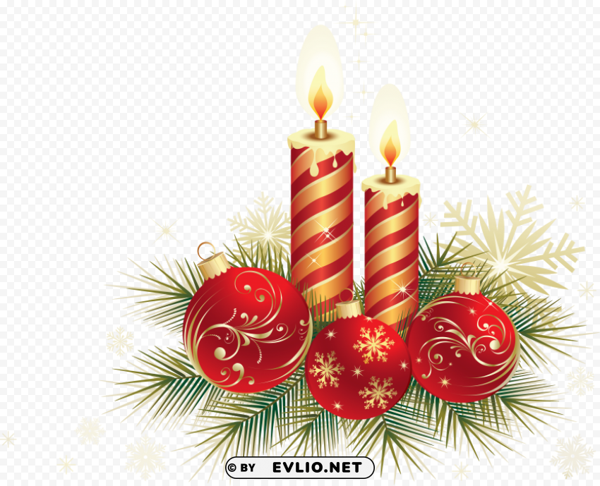 christmas candle's Free transparent background PNG
