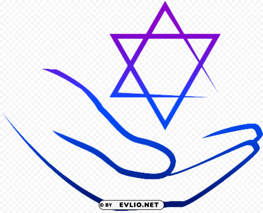 hands holdin star of david Clear PNG image