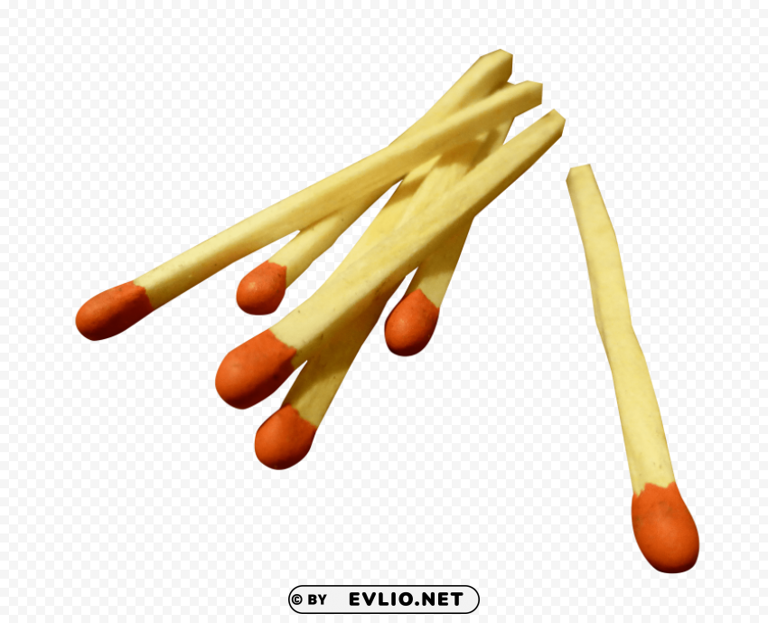 Matchsticks Isolated Artwork On Transparent Background PNG