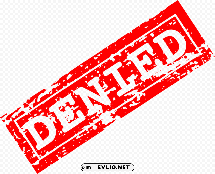 red denied stamp PNG free download