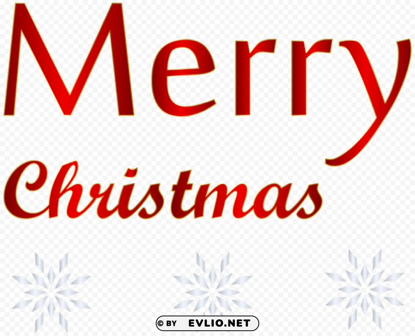 red text merry christmas PNG Graphic with Clear Background Isolation