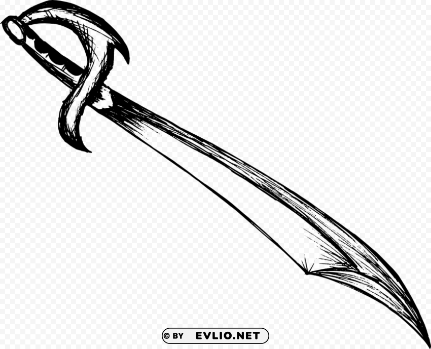 sword drawing PNG with alpha channel for download