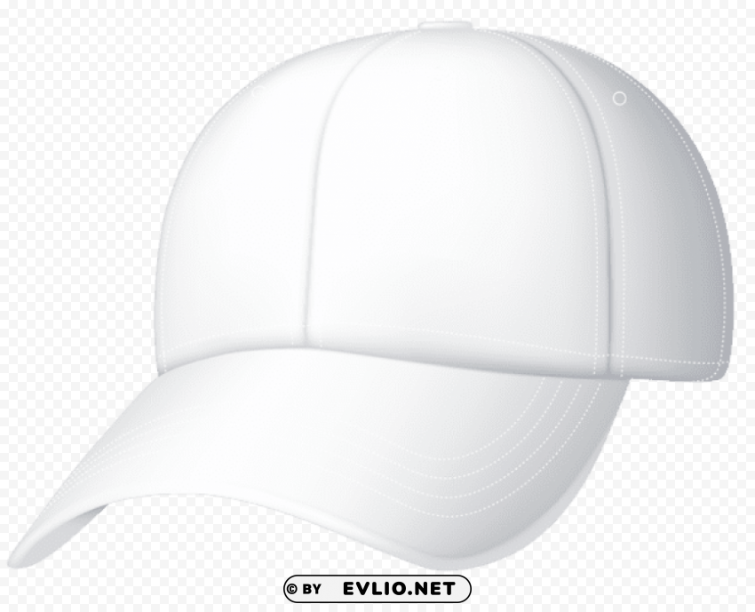 white baseball cap Transparent Cutout PNG Isolated Element