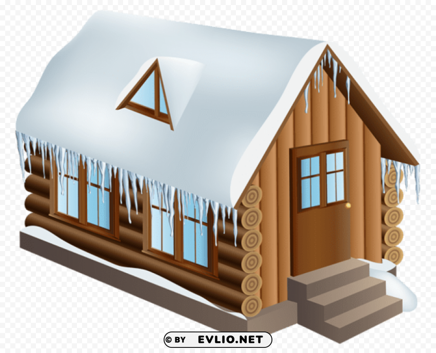 winter cabin house clip-art Transparent PNG graphics library