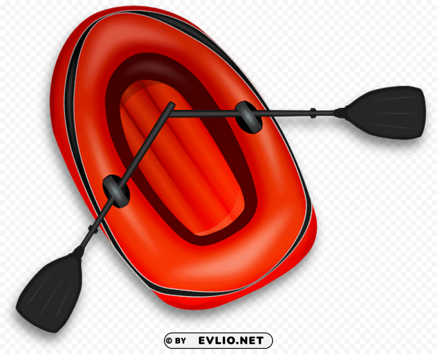 dinghy with black oars PNG transparent designs for projects