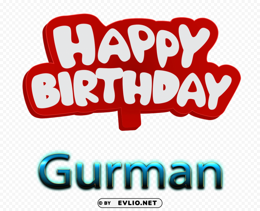 gurman happy birthday name Free download PNG images with alpha channel