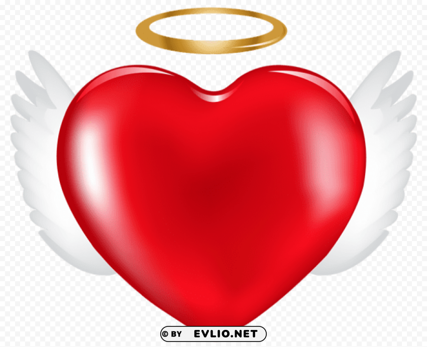 Angel Heart PNG Graphic With Clear Background Isolation