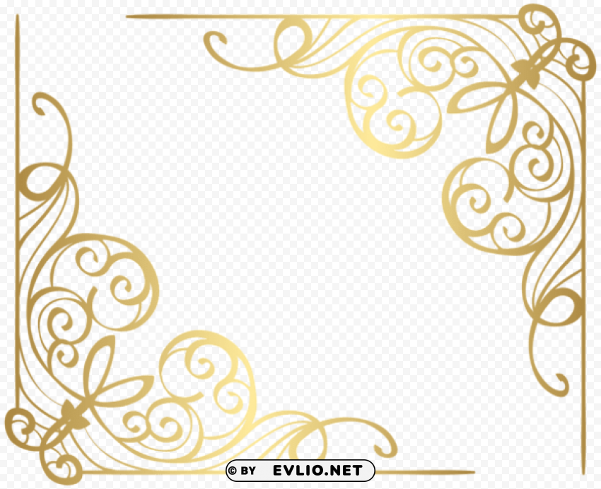 corners gold HighResolution PNG Isolated on Transparent Background