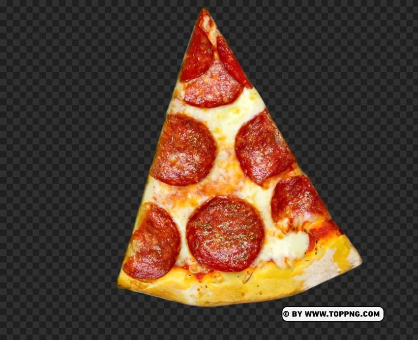 Crispy Pepperoni Pizza Slice Free Download PNG Image with Isolated Icon - Image ID 9573cc53