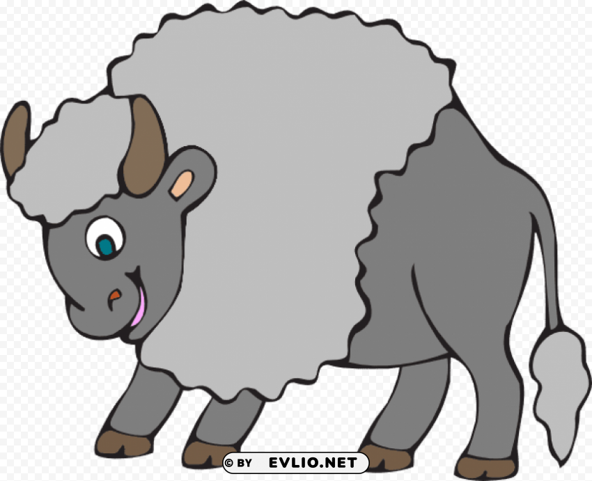 cute smiling buffalobison bib HighQuality Transparent PNG Isolated Element Detail