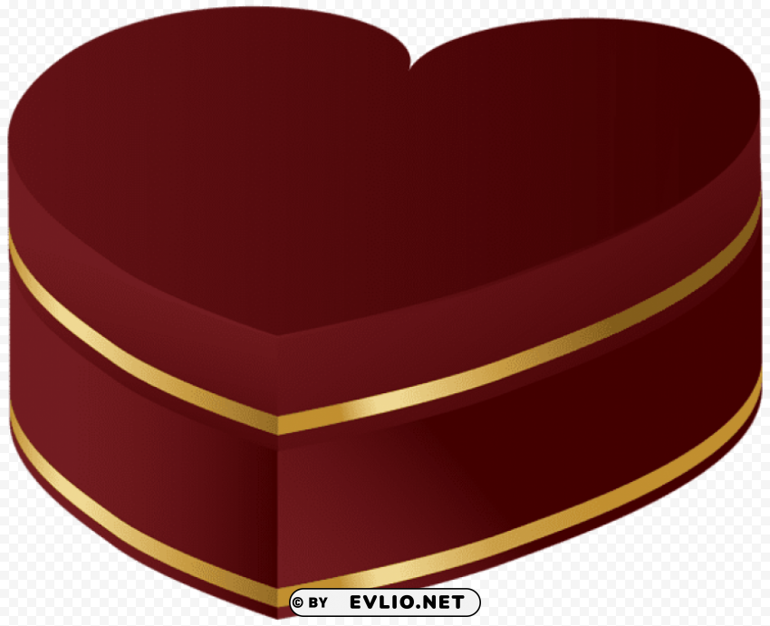 red and gold heart gift Transparent PNG download