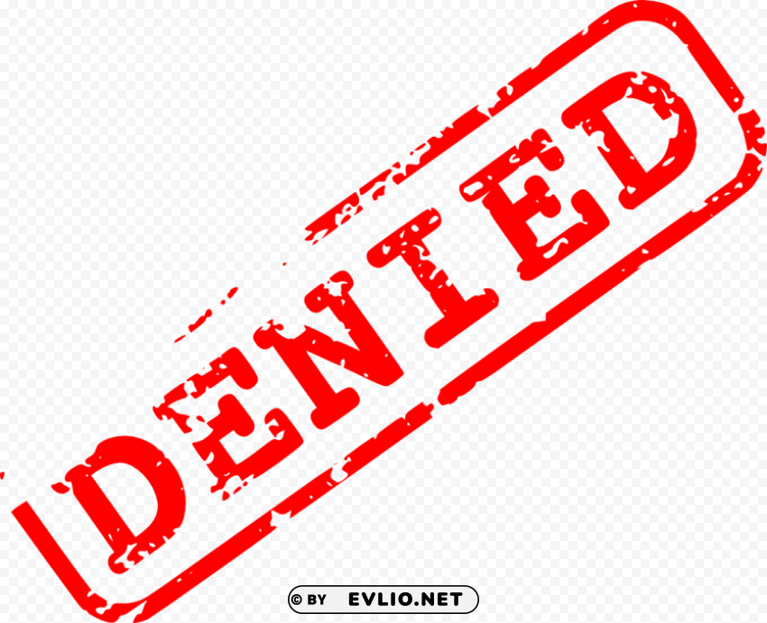 Red Denied Stamp PNG Free Download Transparent Background