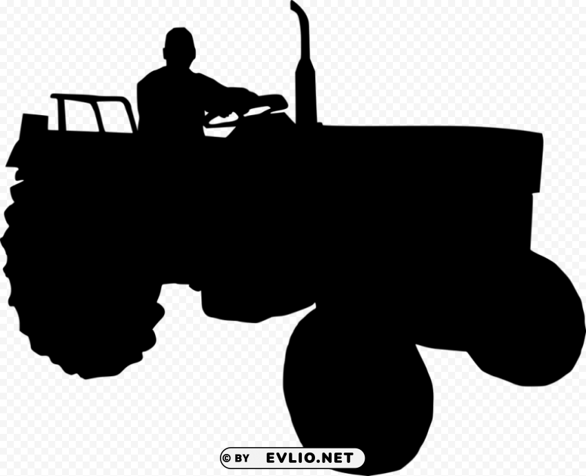 Tractor Silhouette PNG images with alpha background