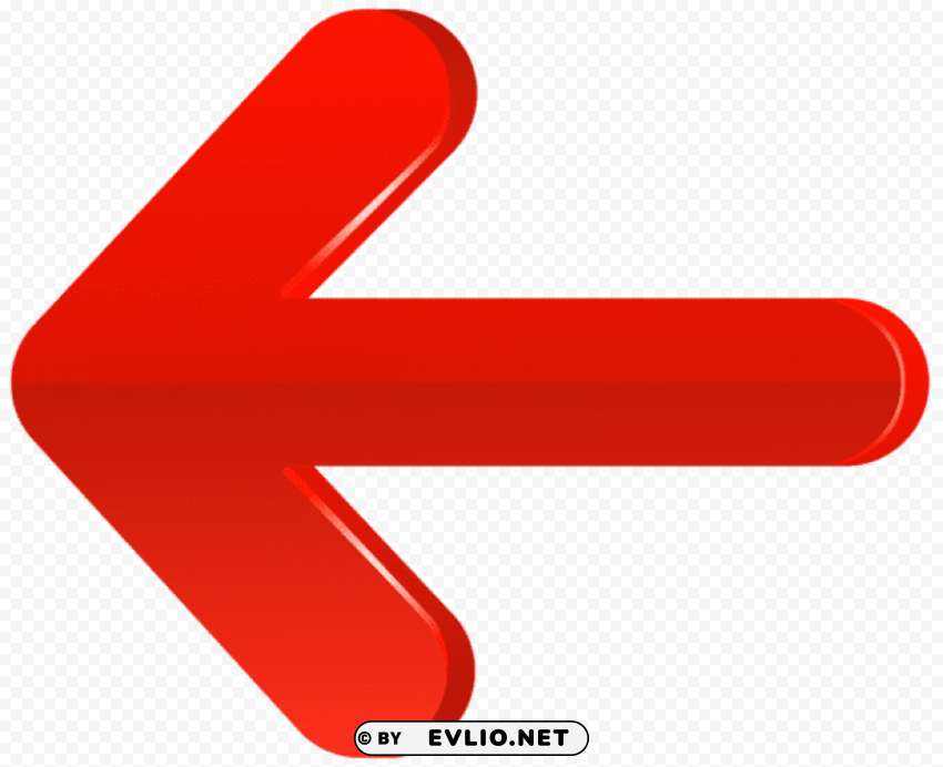 arrow left red Isolated Object in Transparent PNG Format