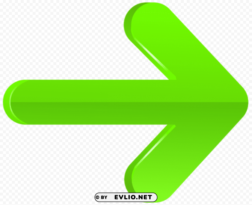 arrow right green Isolated Item with Transparent PNG Background