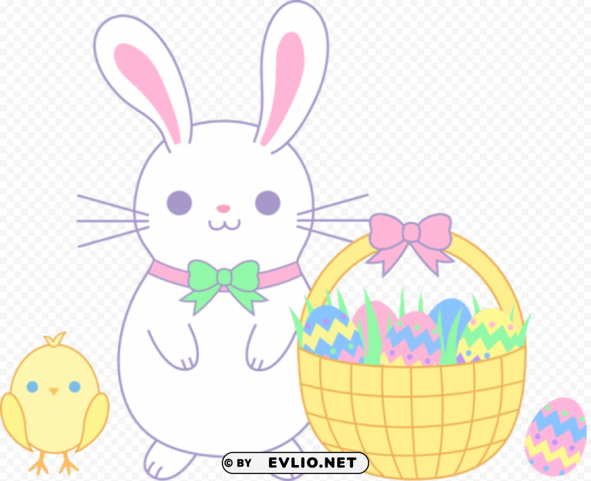 easter bunny and chick PNG for business use PNG transparent with Clear Background ID cd479b9b
