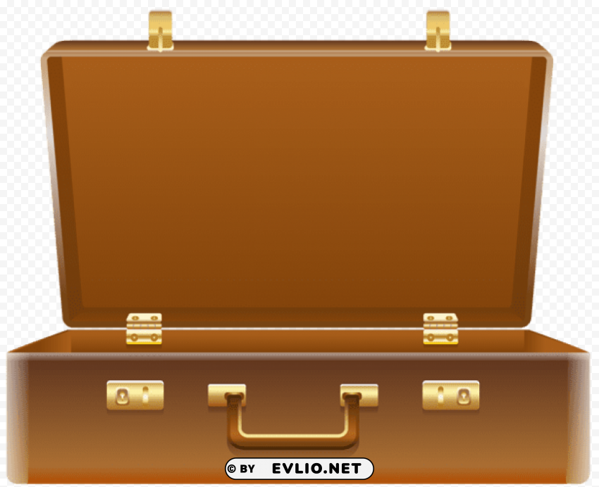 open suitcase PNG no background free