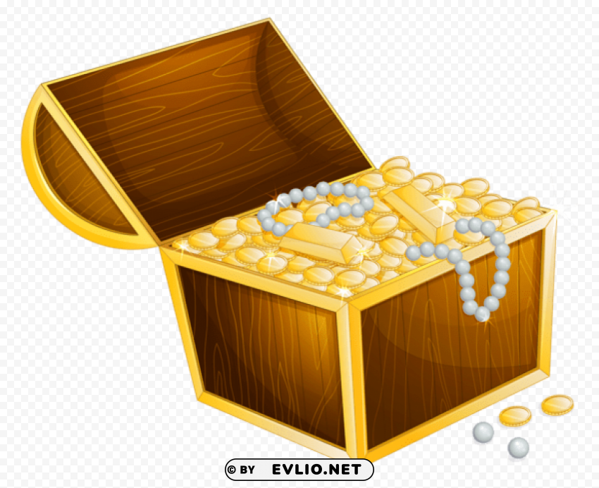 transparent treasure chest PNG images for graphic design
