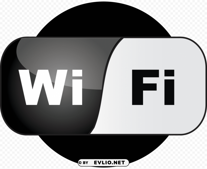 wifi icon black Isolated PNG Item in HighResolution