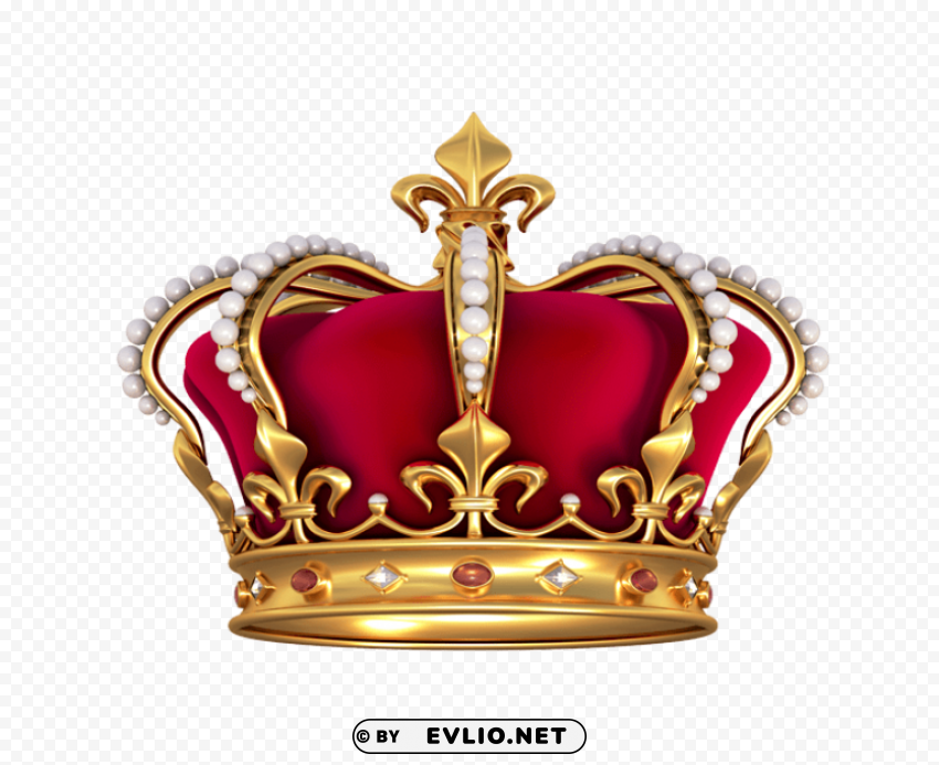 gold red crown PNG graphics with clear alpha channel collection