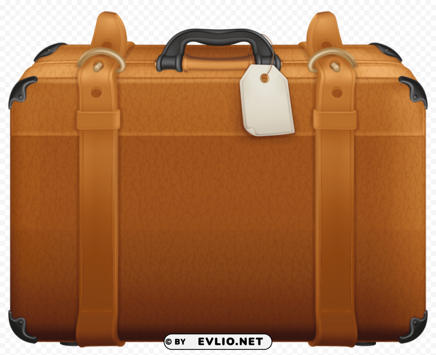 suitcase brown PNG transparent vectors clipart png photo - d245a9b0
