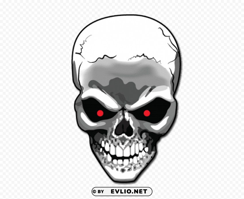 terminator skull Isolated Object with Transparent Background in PNG clipart png photo - 655d321e