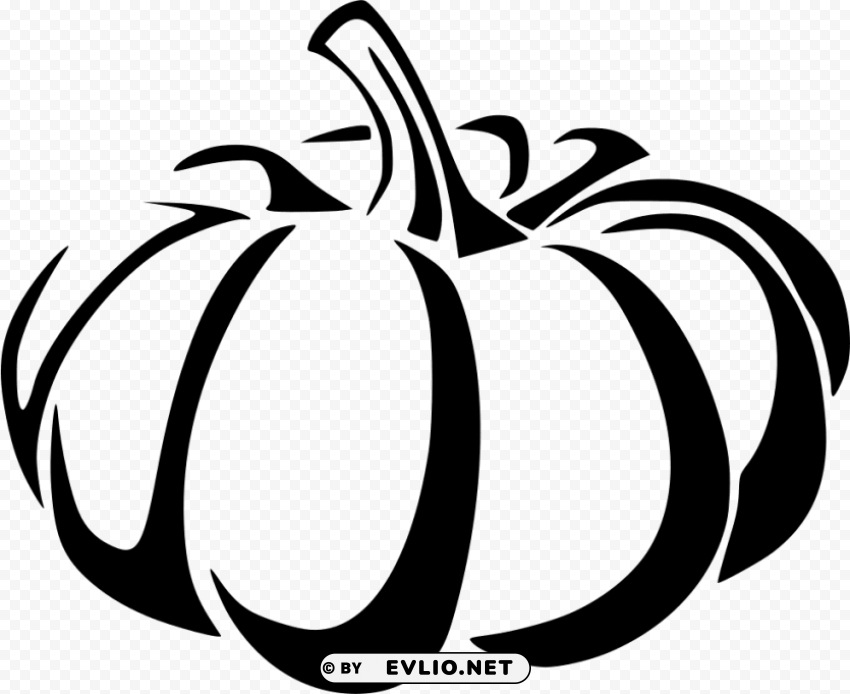 black and white pumpkin Isolated Artwork in HighResolution PNG