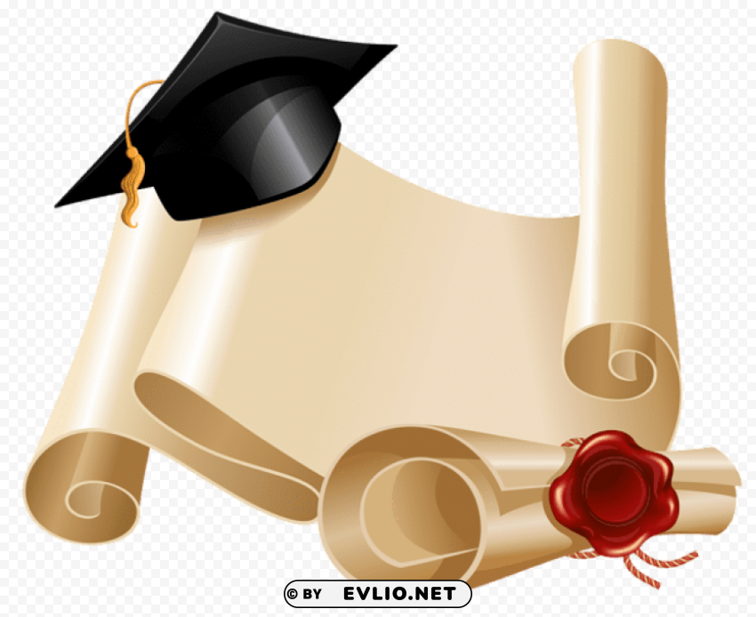 Diploma And Graduation Hatpicture PNG Transparent Images Bulk