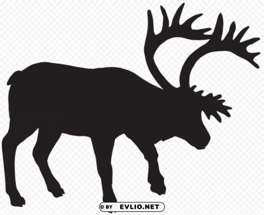 fallow deer silhouette PNG with Isolated Object