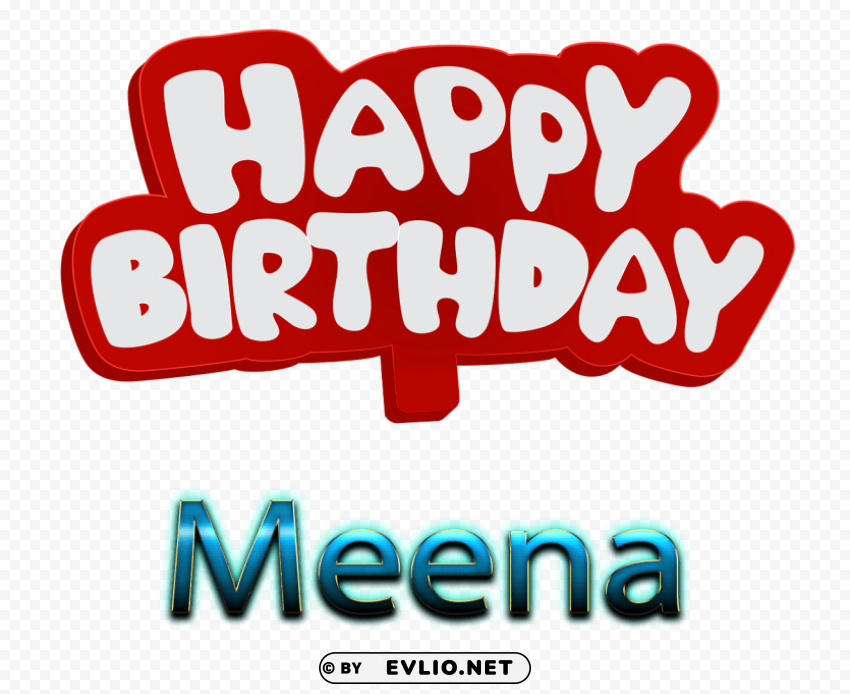 meena 3d letter name PNG for free purposes