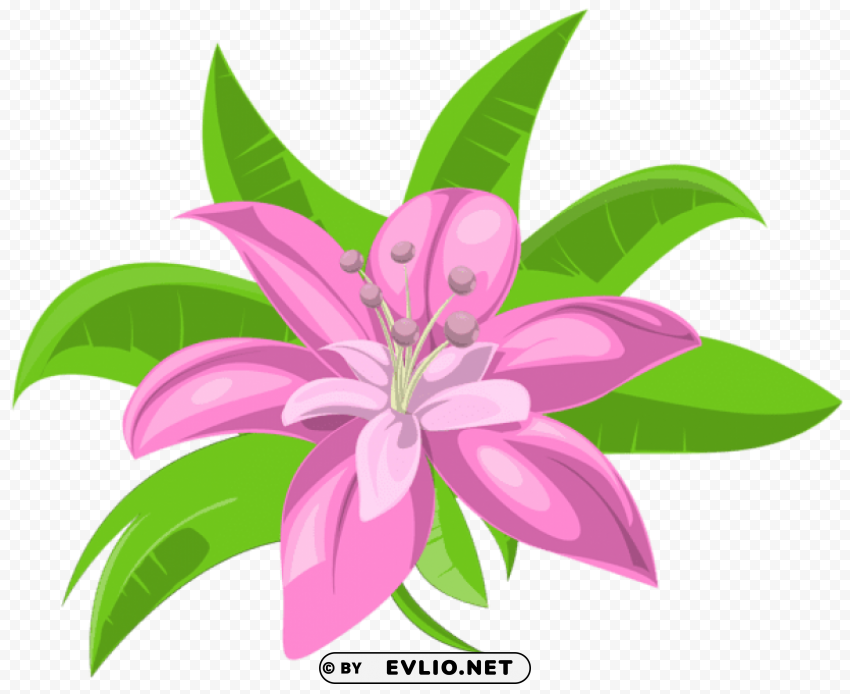 pink exotic flower PNG icons with transparency
