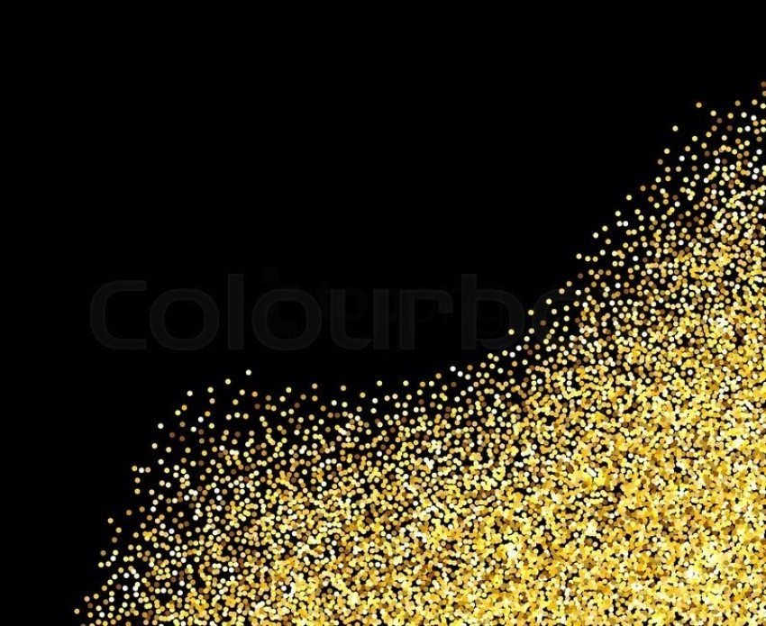 Black And Gold Glitter Texture PNG Image With Clear Background Isolation